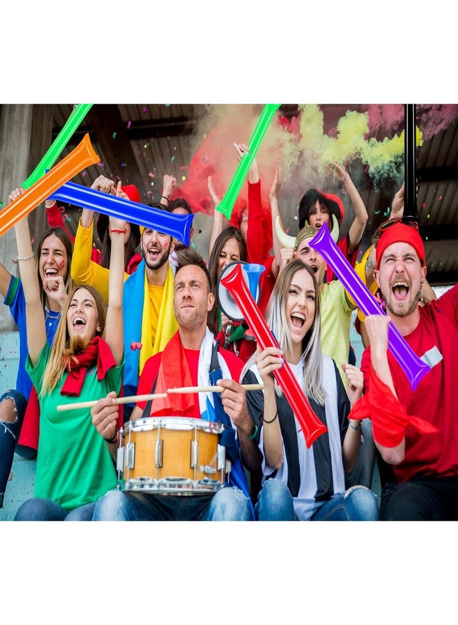 cssopenss 50 PCS Blue Thunder Sticks Thicken Plastic Cheersticks Inflatable Thunder Sticks Sporting Events Team Spirit Cheersticks Sporting Cheers Basketball Football Dance Party(blue) - Image 5